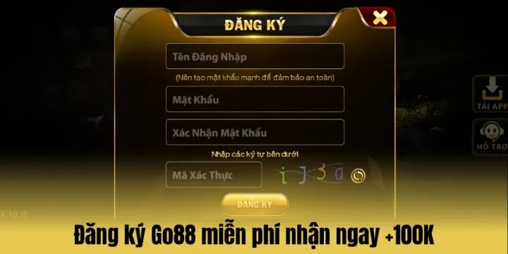 Đăng ký tài khoản Go 88 chỉ vài giây