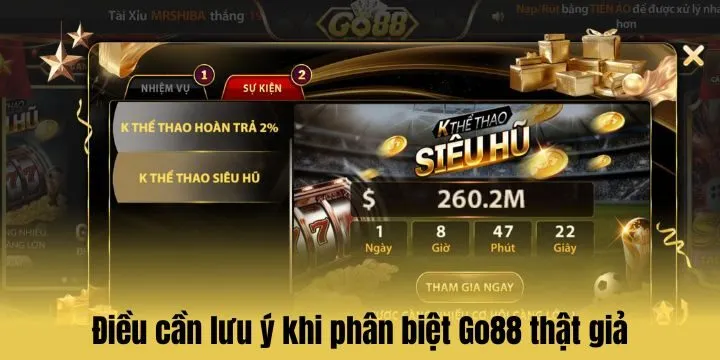 Lưu ý để không bao giờ bị lừa bởi Go88 giả mạo