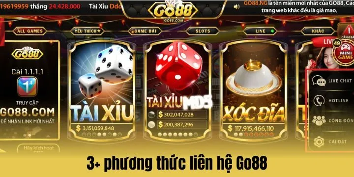 Có thể liên hệ Go88 bằng cách nào?