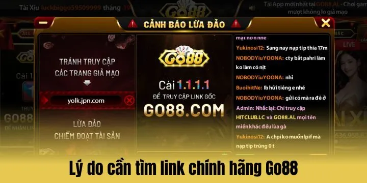Tại sao cần tìm link chính hãng Go88? 