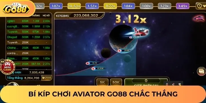 Bật mí “bí kíp” chơi aviator Go88 dễ thắng tiền tỉ 