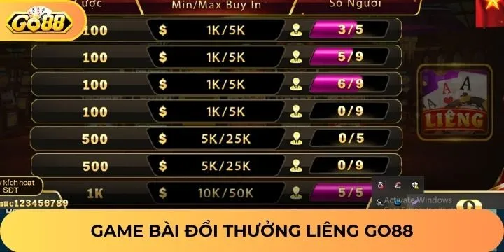 Giới thiệu nhanh qua về game bài liêng Go88