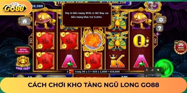 Cách quay thưởng trò chơi slot Kho Tàng Ngũ Long Go88