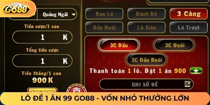 Tìm hiểu về lô đề 1 ăn 99 Go88 là trò chơi gì