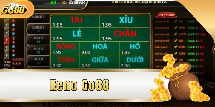 Keno Go88 - Trò chơi đình đám được yêu thích năm 2026