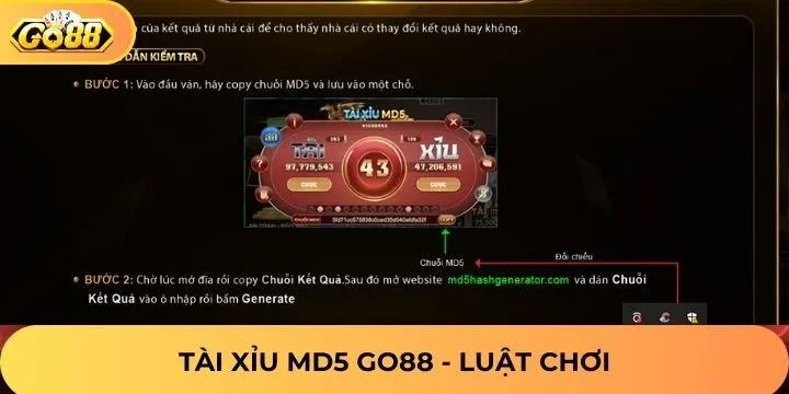 Hướng dẫn quy tắc chơi tài xỉu MD5 chuẩn nhất