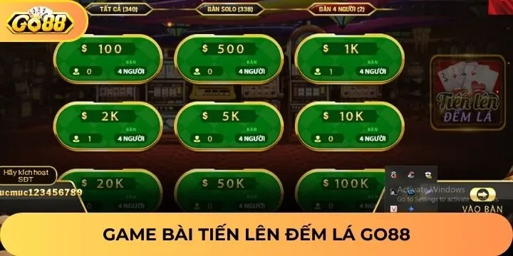 Giới thiệu sơ lược về tiến lên đếm lá Go88
