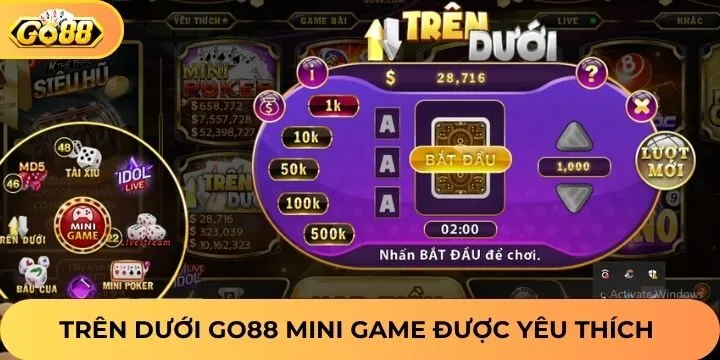 Một số thông tin liên quan đến trên dưới Go88